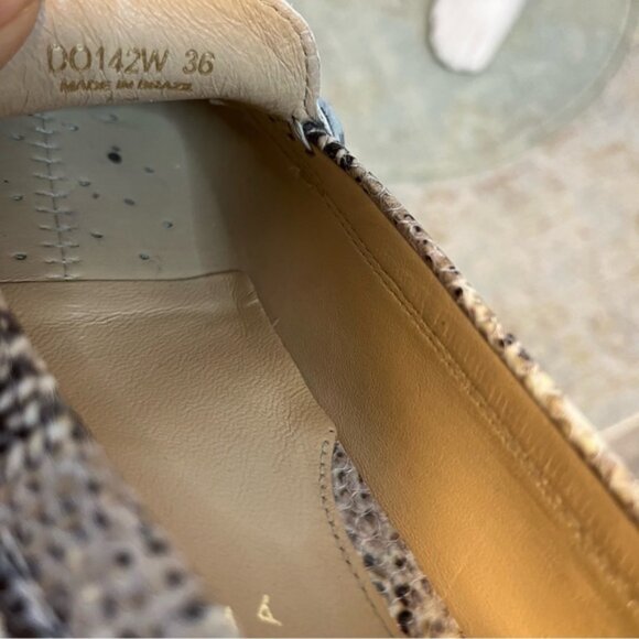 GEOX Respira Snake Embossed Loafers Women's Leather Shoes Size 36 EU - Picture 7 of 9